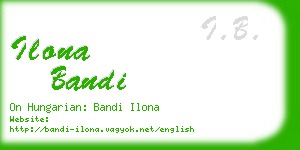 ilona bandi business card